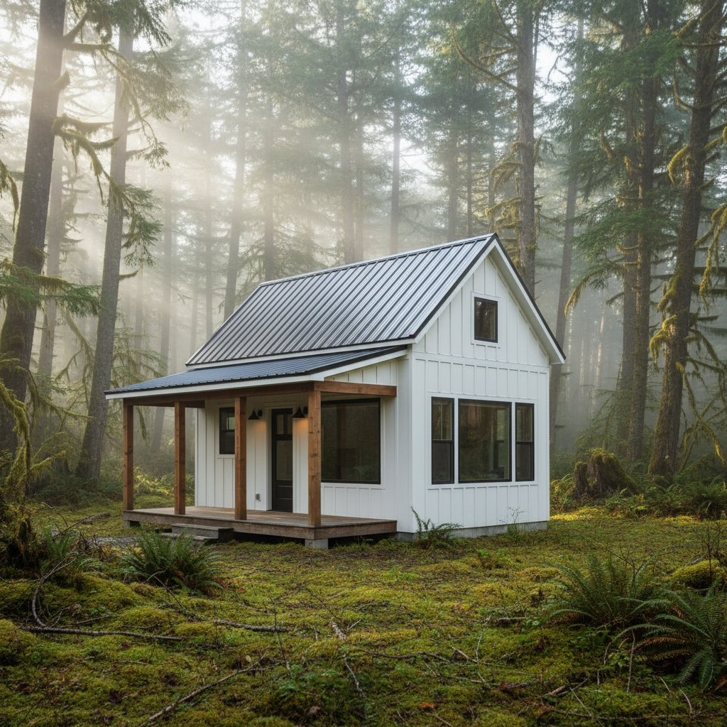 Your tiny house in the misty forest — Pacific Northwest